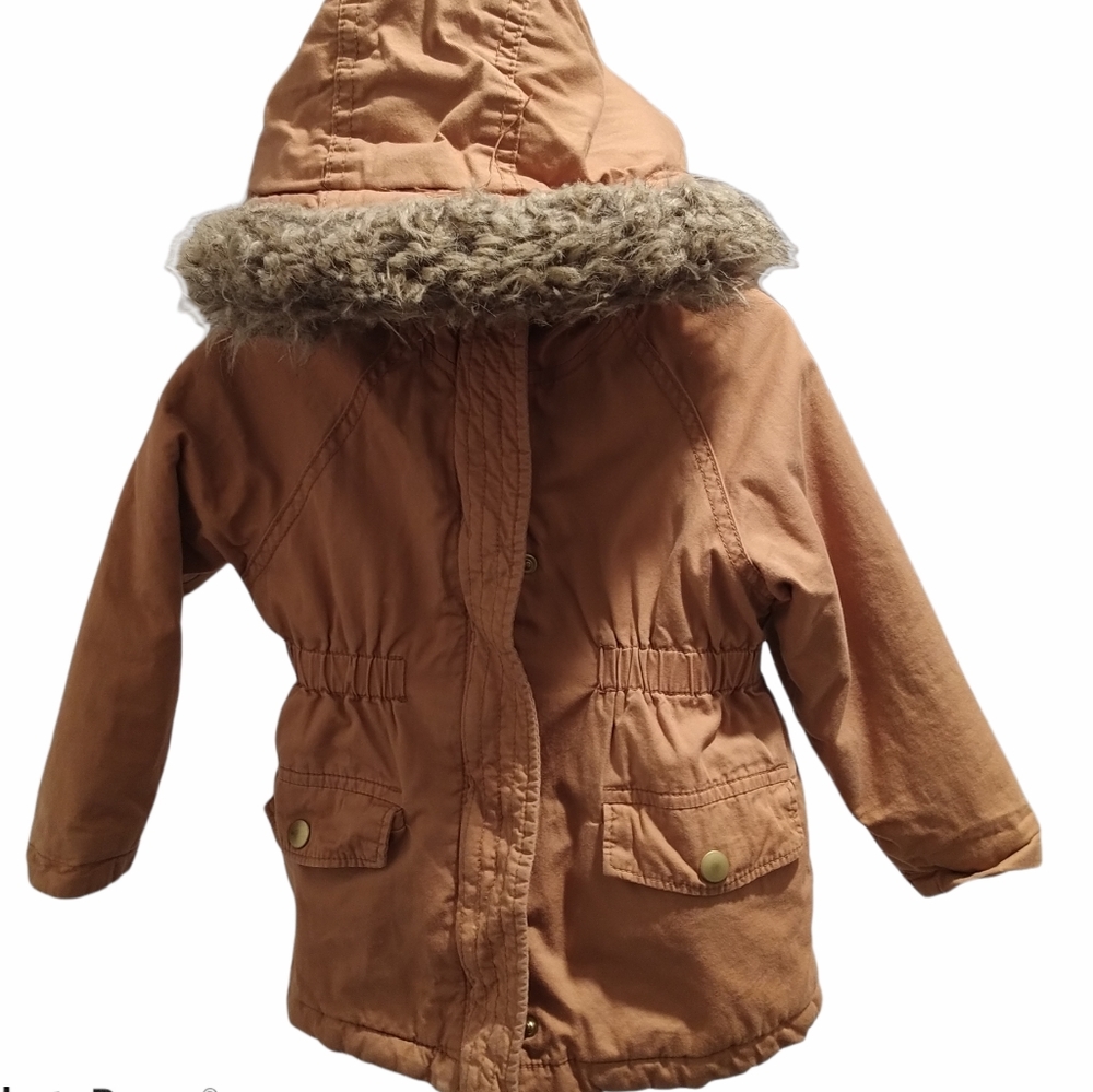 Old Navy Brown Jacket with faux fur hood sz 4t